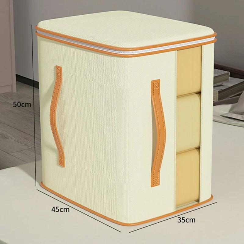 45 x 35 x 50cm Clothes Storage Bag with Window Visible Quilt Organizer Container