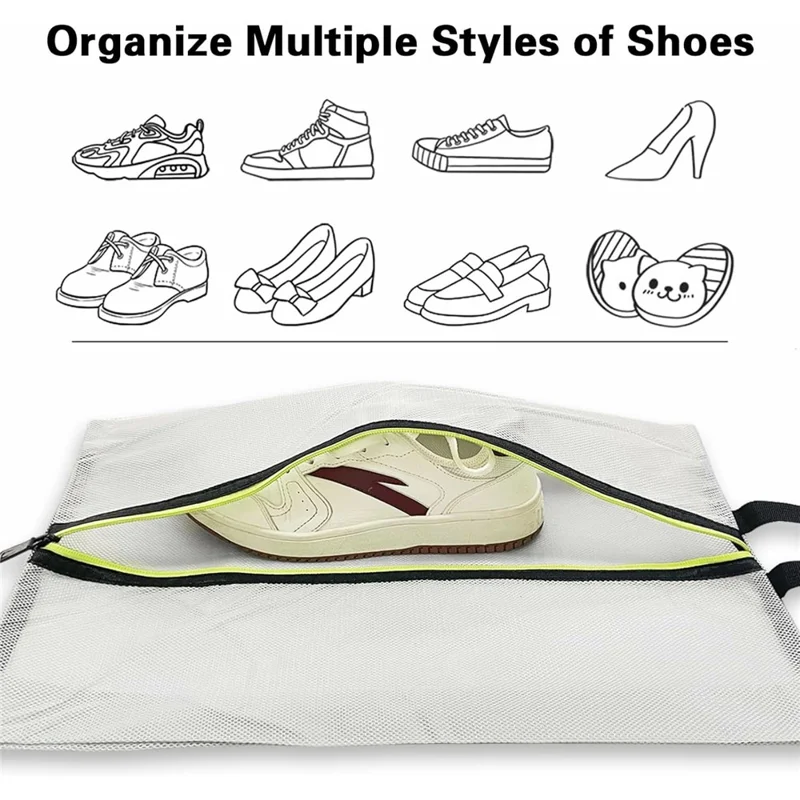 Waterproof TPU Shoe Bag Portable Travel Footwear Organizer Storage Pouch , Extra Large Size - Dark Grey
