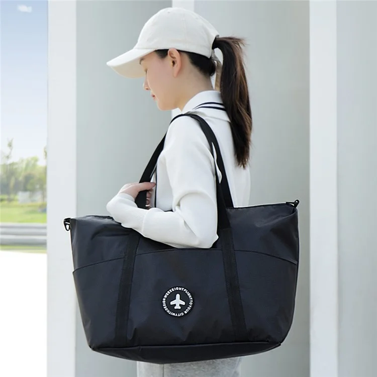 Wasserdichte Reisetasche Große Kapazität Kleidungsspeicher Tragetasche für Umzug / Geschäftsreise, Größe L - Schwarz