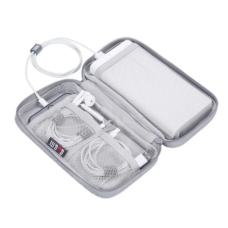 BUBM CDB-MYB Telefono di Alimentazione Del Telefono Che Trasporta Borse di Archiviazione Con Cerniera di Dati Portatili, Dimensioni S - Grigio