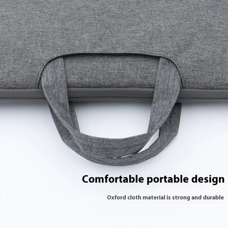 13 Inch Laptop Bag Water-Resistant Oxford Fabric Shockproof Carrying Case Computer Sleeve - Navy Blue
