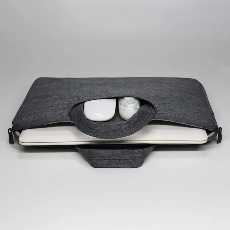 Bolsa para Laptop de 15,6 Polegadas em Tecido Oxford à Prova d'Água e Resistente a Impactos - Preto
