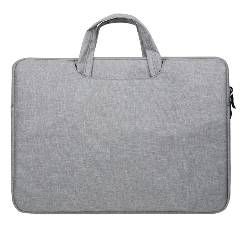15.6 Inch Laptop Bag Water-Resistant Oxford Fabric Shockproof Carrying Case Computer Sleeve - Light Grey