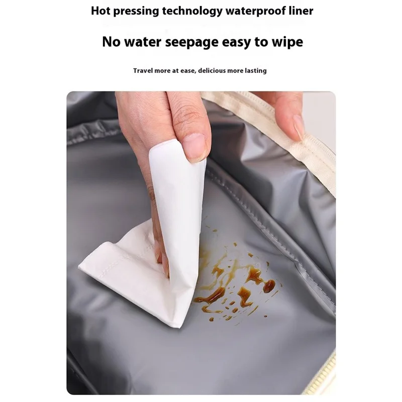 7031 Portable Handheld Bento Thermal Bag Insulation Lunch Bag Tote for Work School - Grey