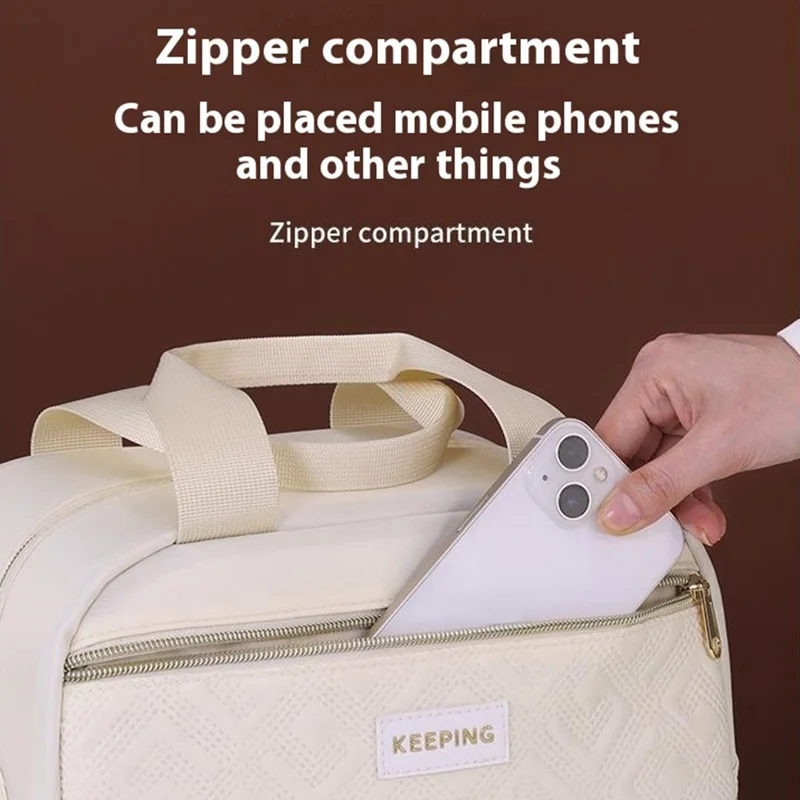 7031 Portable Handheld Bento Thermal Bag Insulation Lunch Bag Tote for Work School - Grey