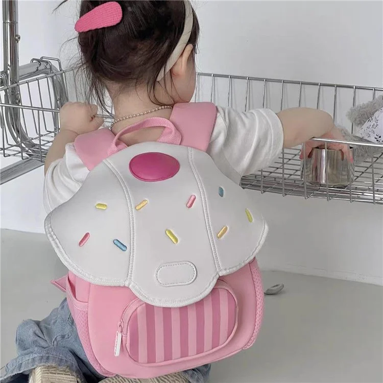 Cartoon Kindergarten Rucksack - Leichter Reiserucksack für Kleinkinder und Vorschulkinder - Weiß