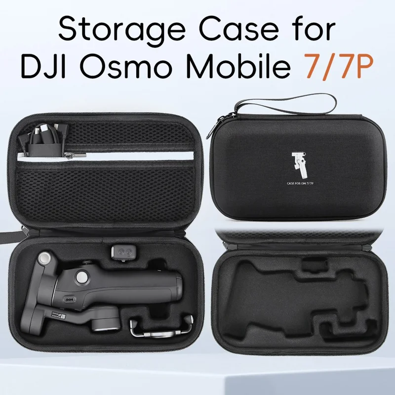För DJI Osmo Mobile 7 Pro / Mobile 7 Stabilisator Bärbar Förvaringsväska Skållsäker EVA Bärningsväska - Svart