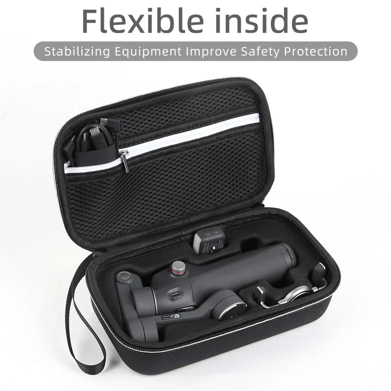 För DJI Osmo Mobile 7 Pro / Mobile 7 Stabilisator Bärbar Förvaringsväska Skållsäker EVA Bärningsväska - Svart
