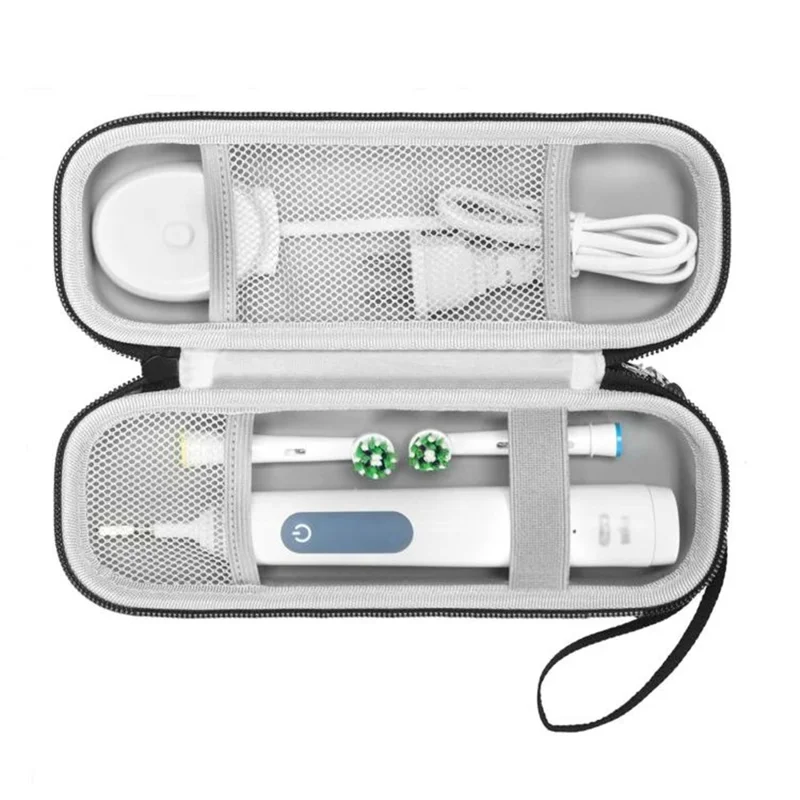 Electric Toothbrush Travel Case PU Leather + EVA Portable Carrying Bag Waterproof Storage Organizer
