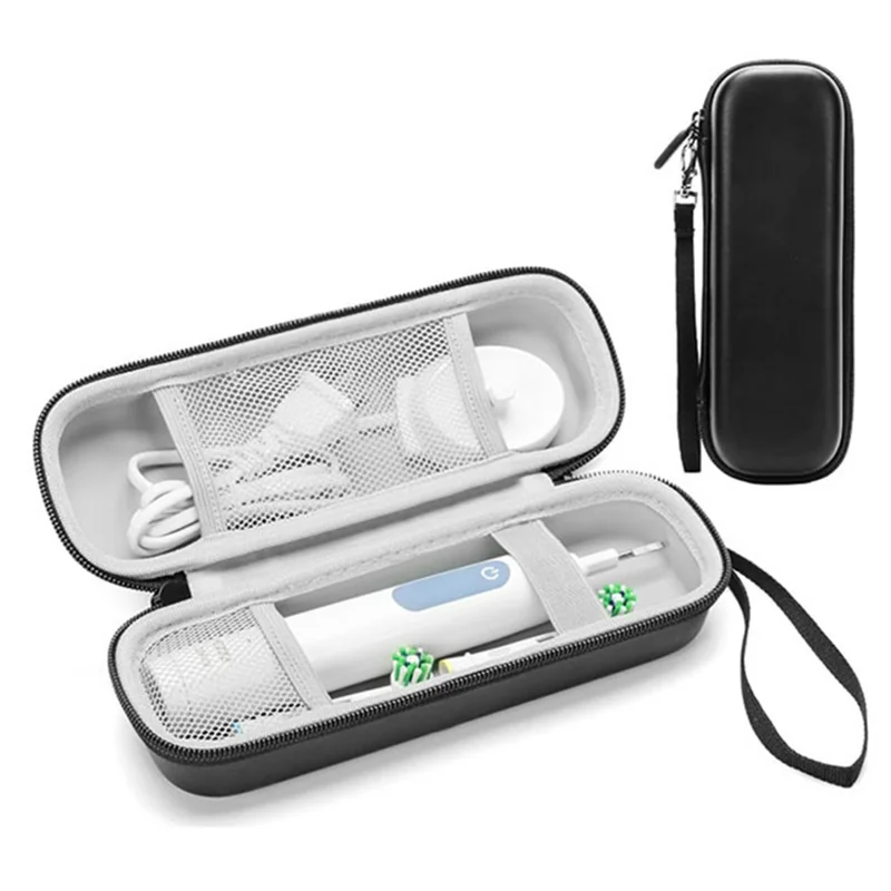 Electric Toothbrush Travel Case PU Leather + EVA Portable Carrying Bag Waterproof Storage Organizer