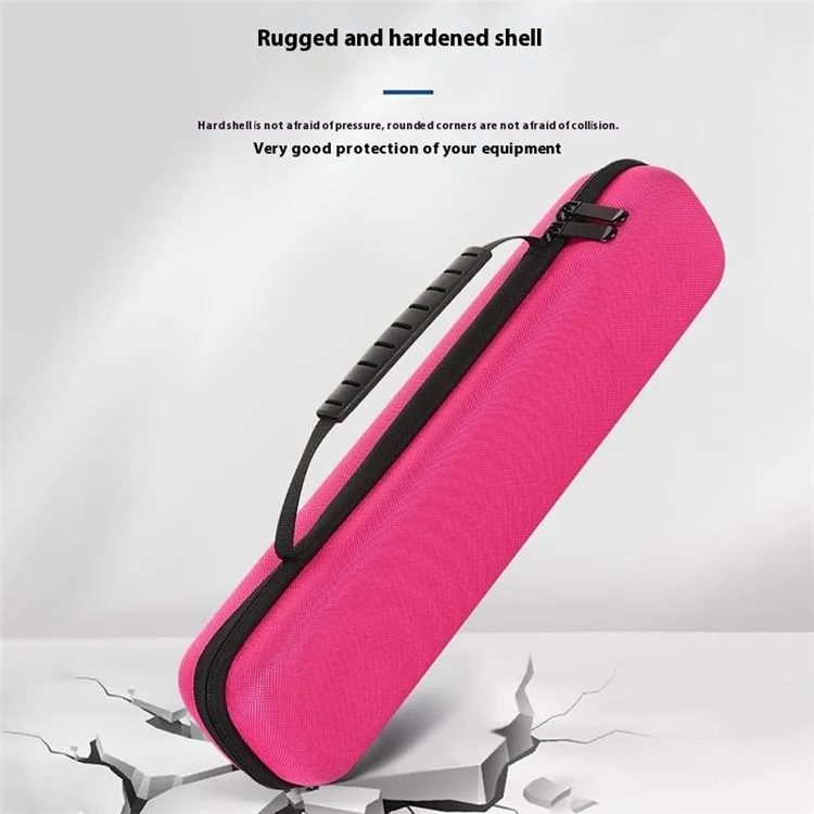 Hair Curler Hard Shell Storage Bag Multifunctional Waterproof Shockproof Straightener Organizer Case - Rose