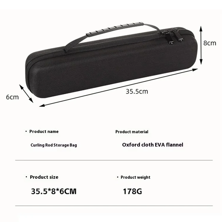 Hair Curler Hard Shell Storage Bag Multifunctional Waterproof Shockproof Straightener Organizer Case - Rose