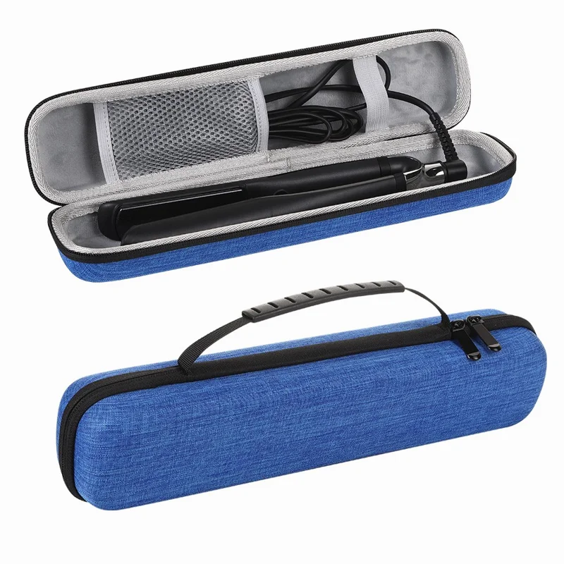 Hair Curler Hard Shell Storage Bag Multifunctional Waterproof Shockproof Straightener Organizer Case - Sapphire
