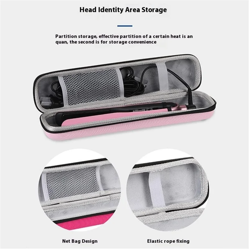 Hair Curler Hard Shell Storage Bag Multifunctional Waterproof Shockproof Straightener Organizer Case - Sapphire