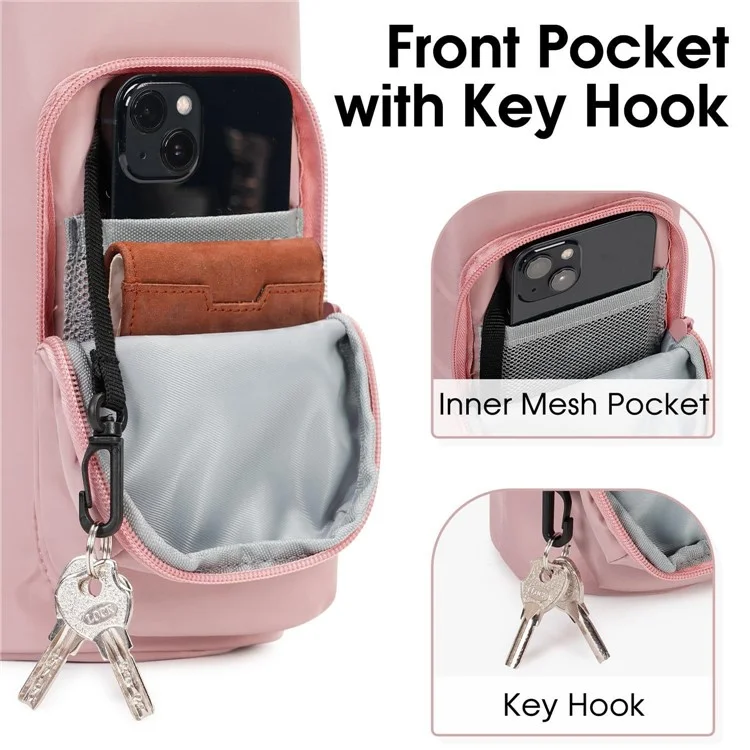 Insulated Water Bottle Holder Carrier Shoulder Bag Crossbody Sleeve Pouch with Adjustable Strap - Black