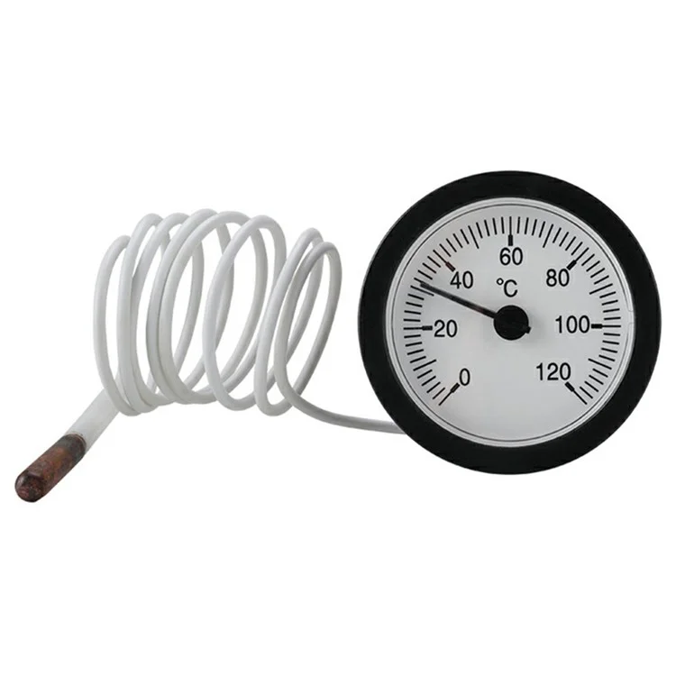 TS-W53 52mm Pointer Type Industrial Copper Pipe Thermometer Boiler Pipeline Water Temperature Gauge