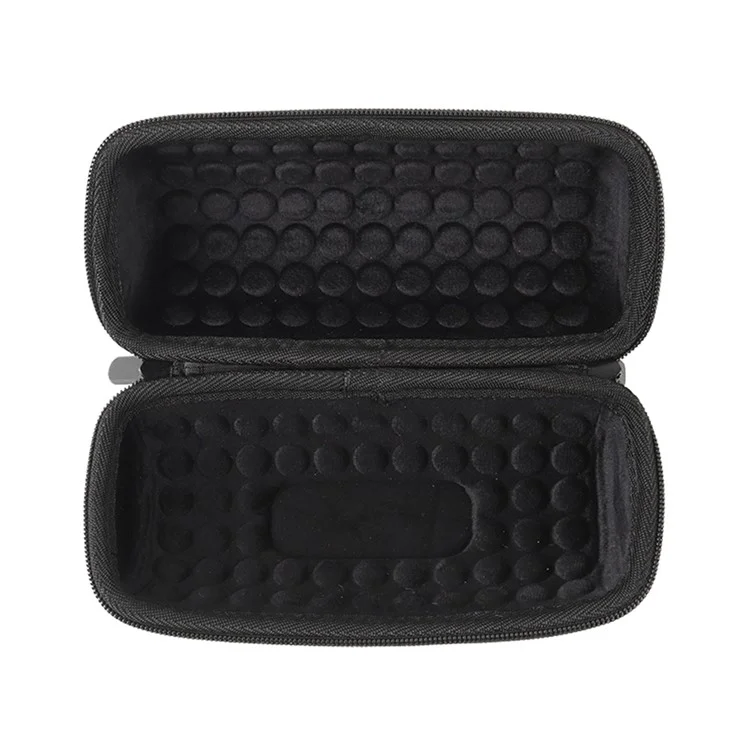 For JBL Flip 7 Speaker Case EVA Shockproof Storage Bag with Handle Strap / Shoulder Strap / Carabiner - Black