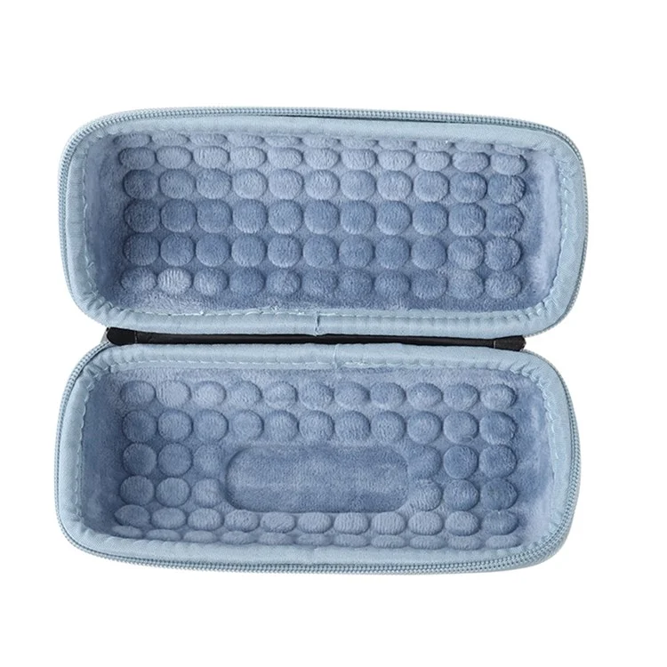 For JBL Flip 7 Speaker Case EVA Shockproof Storage Bag with Handle Strap / Shoulder Strap / Carabiner - Blue