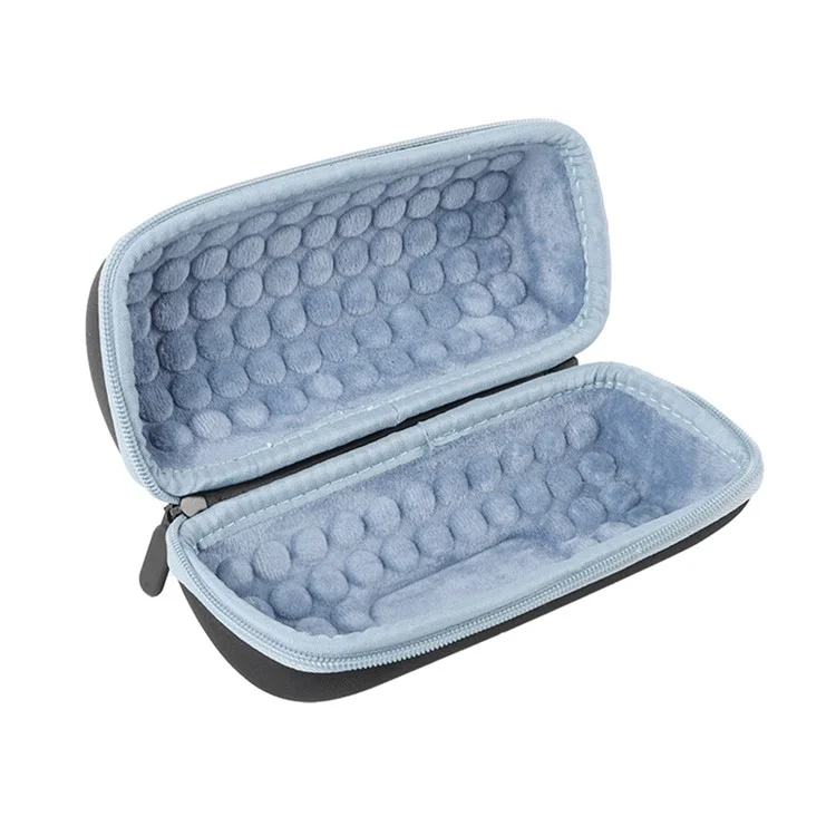 For JBL Flip 7 Speaker Case EVA Shockproof Storage Bag with Handle Strap / Shoulder Strap / Carabiner - Blue