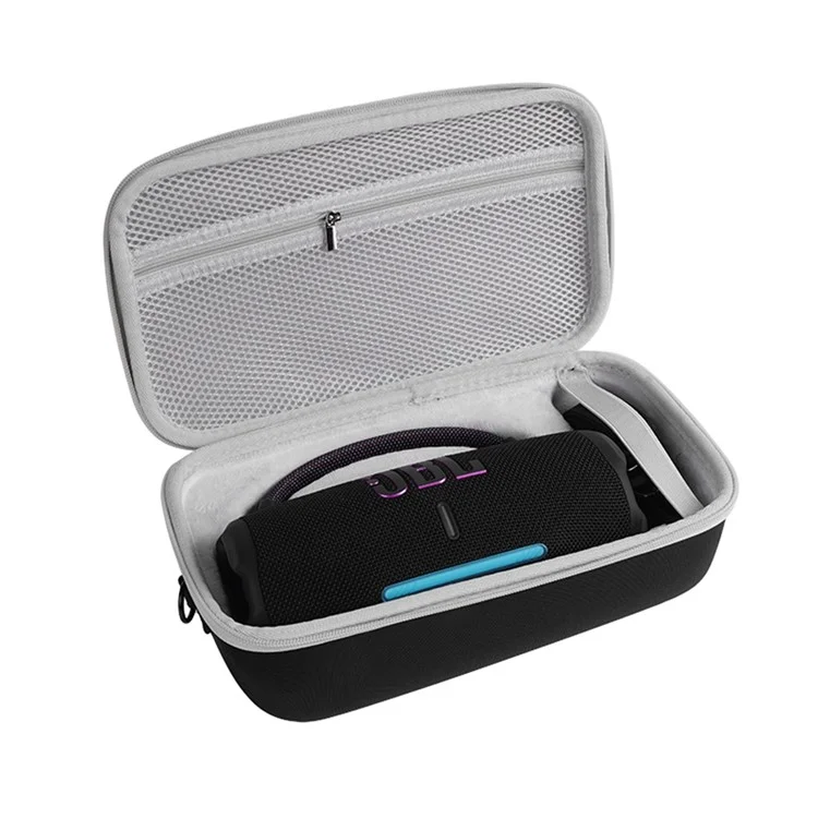 Capa de transporte para alto-falante JBL Charge 6 Bolsa de armazenamento portátil com alça de ombro - Preta / Cinza