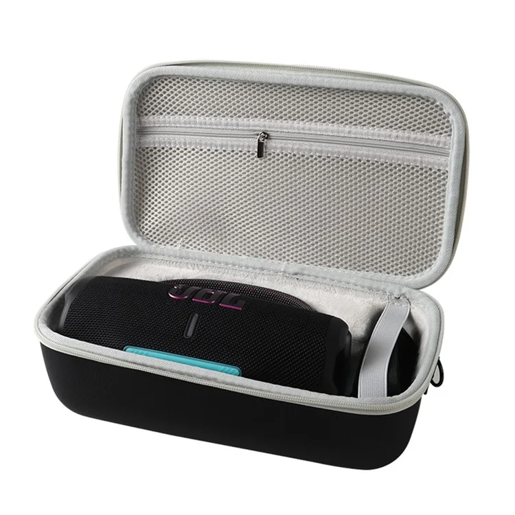 Capa de transporte para alto-falante JBL Charge 6 Bolsa de armazenamento portátil com alça de ombro - Preta / Cinza