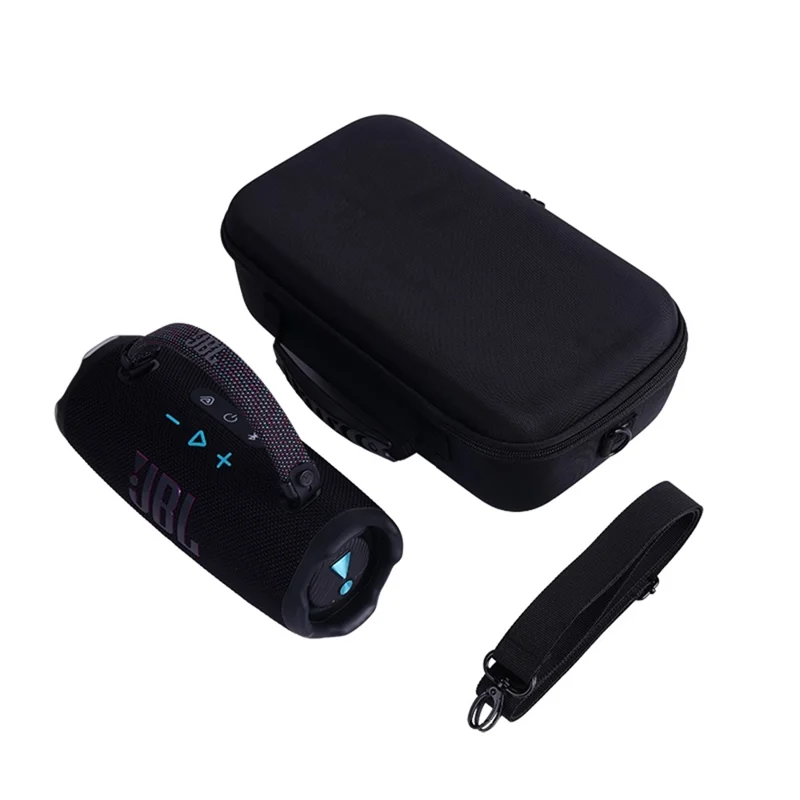 For JBL Charge 6 Speaker Travel Case Portable Storage Bag with Shoulder Strap - Black