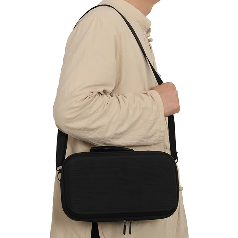 For JBL Charge 6 Speaker Travel Case Portable Storage Bag with Shoulder Strap - Black