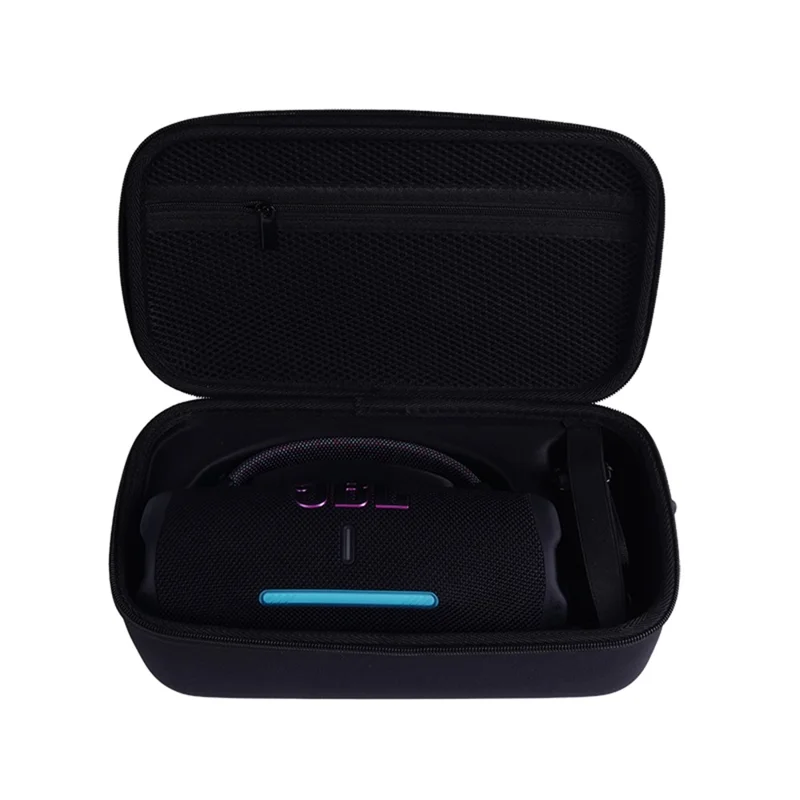 For JBL Charge 6 Speaker Travel Case Portable Storage Bag with Shoulder Strap - Black