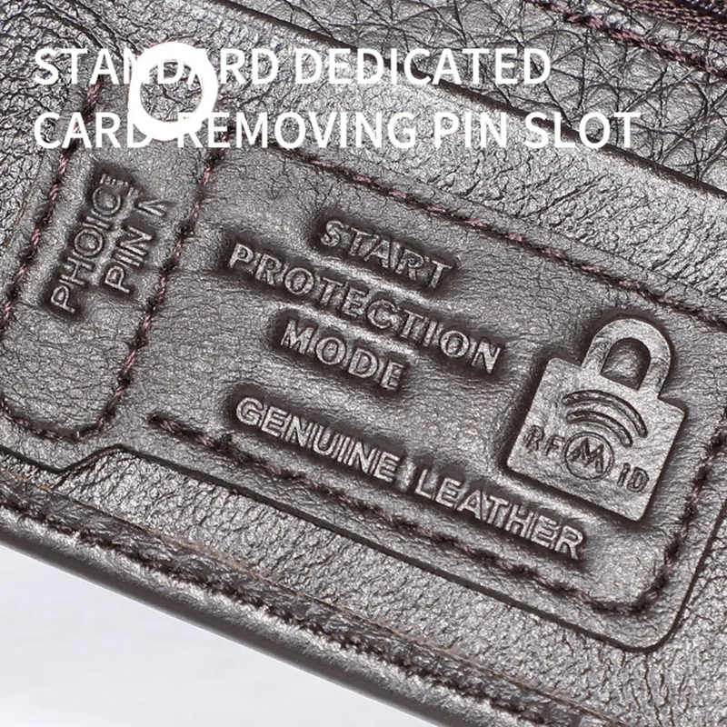 MANDU Mens Wallet Short Bifold RFID Blocking Multi Card Slots Large Capacity Slim Wallet - Brown