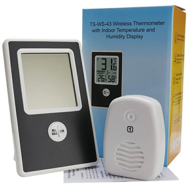 TS-WS-43 Termometro Igrometro Digitale Wireless di Alta Precisione per Interno ed Esterno per Monitoraggio di Temperatura e Umidità
