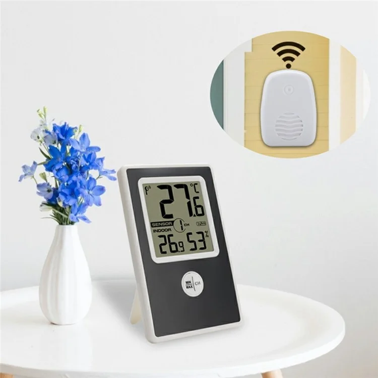 TS-WS-43 Termometro Igrometro Digitale Wireless di Alta Precisione per Interno ed Esterno per Monitoraggio di Temperatura e Umidità