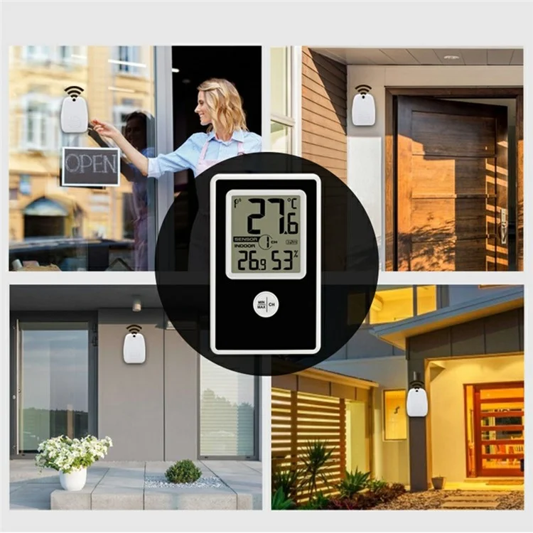TS-WS-43 Termometro Igrometro Digitale Wireless di Alta Precisione per Interno ed Esterno per Monitoraggio di Temperatura e Umidità
