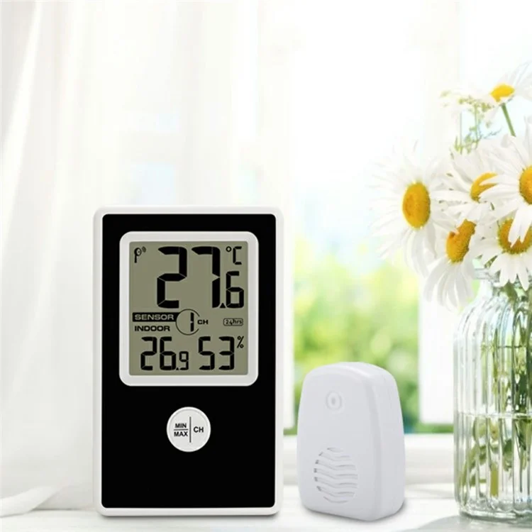 TS-WS-43 Termometro Igrometro Digitale Wireless di Alta Precisione per Interno ed Esterno per Monitoraggio di Temperatura e Umidità