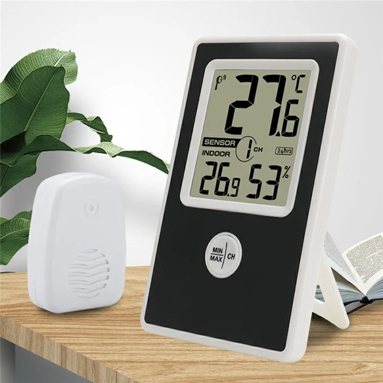 TS-WS-43 Termometro Igrometro Digitale Wireless di Alta Precisione per Interno ed Esterno per Monitoraggio di Temperatura e Umidità