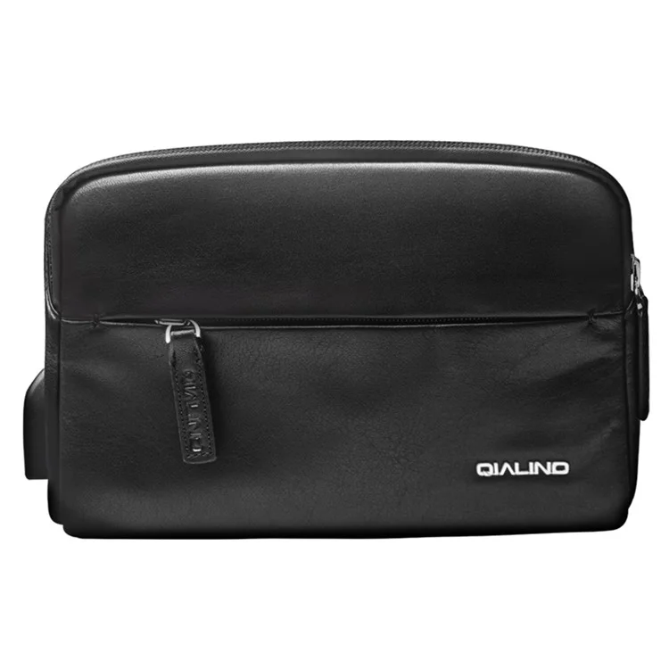 QIALINO Tactical Leather Waist Bag Multi-Functional Outdoor Tool Storage Belt Bag for Men Work
