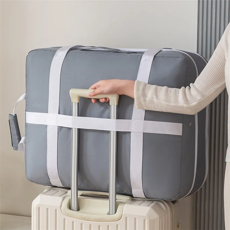 Expandable Compression Pouch for Travel Clothes Down Jacket Waterproof Storage Bag, Size S - Beige