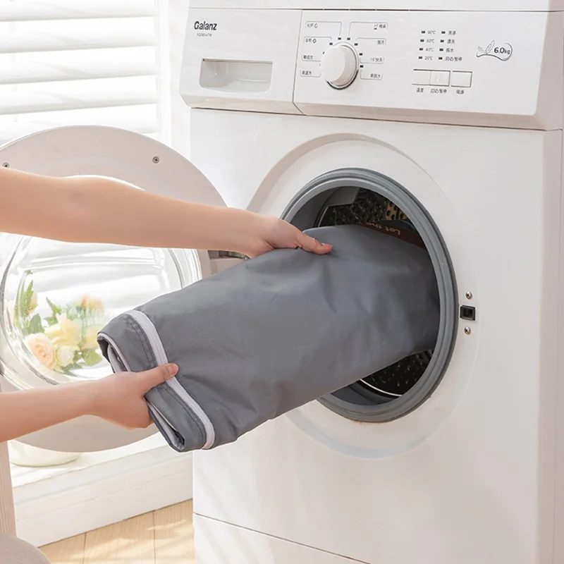 Expandable Compression Pouch for Travel Clothes Down Jacket Waterproof Storage Bag, Size L - Black