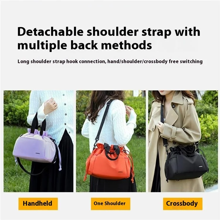 SANNE 23152 Borsa termica per il pranzo in nylon da 11 L, Borsa a tracolla isolata per il lavoro e i viaggi, Leggera e portatile, Borsa con più scomparti - Nero