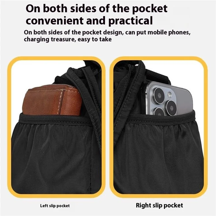 SANNE 23152 Borsa termica per il pranzo in nylon da 11 L, Borsa a tracolla isolata per il lavoro e i viaggi, Leggera e portatile, Borsa con più scomparti - Nero