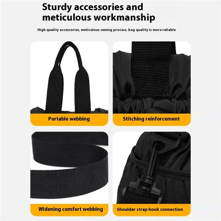 SANNE 23152 Borsa termica per il pranzo in nylon da 11 L, Borsa a tracolla isolata per il lavoro e i viaggi, Leggera e portatile, Borsa con più scomparti - Nero