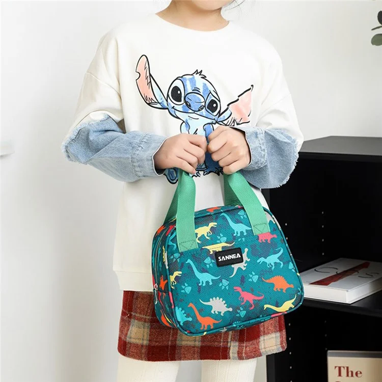 SANNE 23101 Sac à lunch isotherme de 6 L pour enfants, design de dessin animé, sac isotherme portable en tissu Oxford - Motif Dinosaure