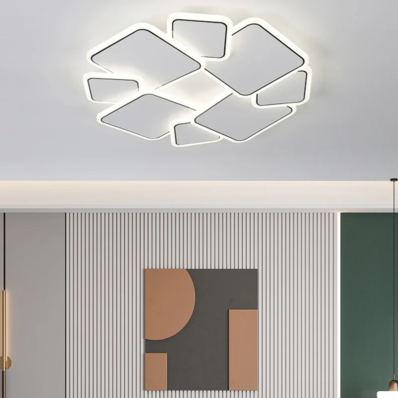 Full Spectrum Eye Protection LED Ceiling Light Stepless Dimming Modern Minimalist Living Room Bedroom Lamp - 9196-2