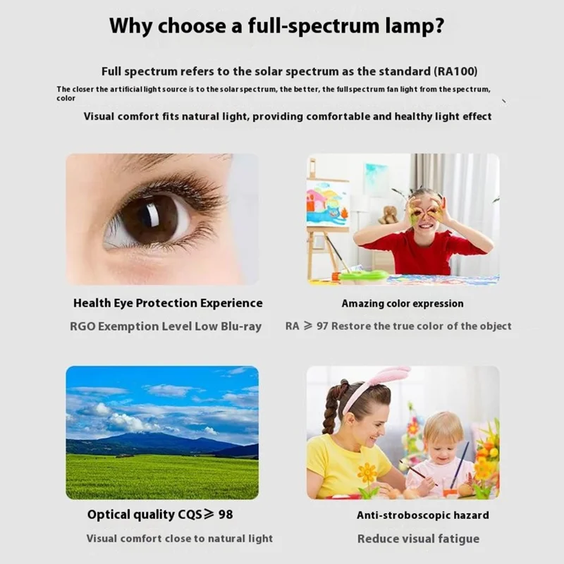 Full Spectrum Eye Protection LED Ceiling Light Stepless Dimming Modern Minimalist Living Room Bedroom Lamp - 9196-2