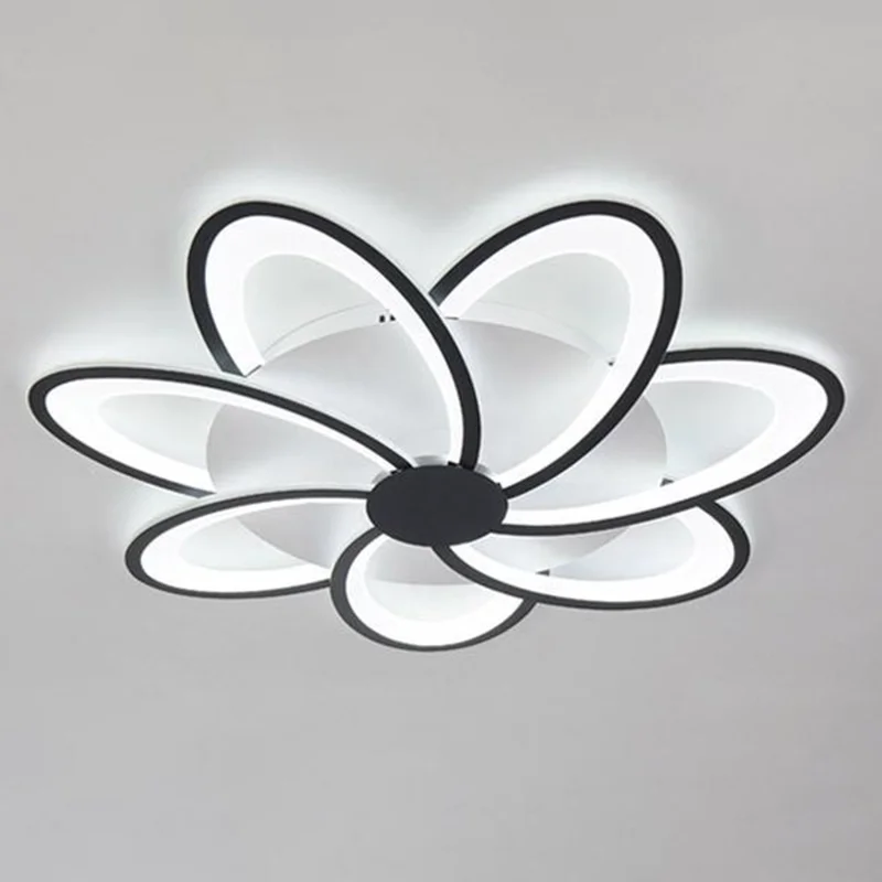 7 Heads Floral Shape LED Ceiling Light APP / Remote Control Modern Ceiling Lamp for Dining Room