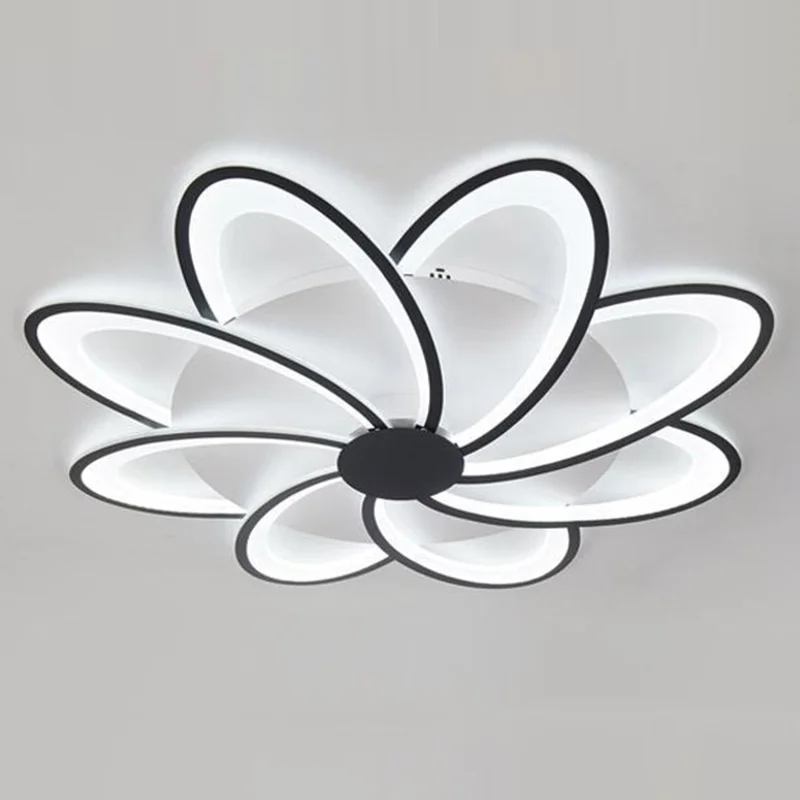 8 Heads Floral Shape LED Ceiling Light APP / Remote Control Modern Ceiling Lamp for Dining Room