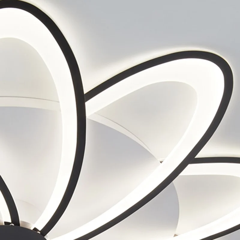 8 Heads Floral Shape LED Ceiling Light APP / Remote Control Modern Ceiling Lamp for Dining Room