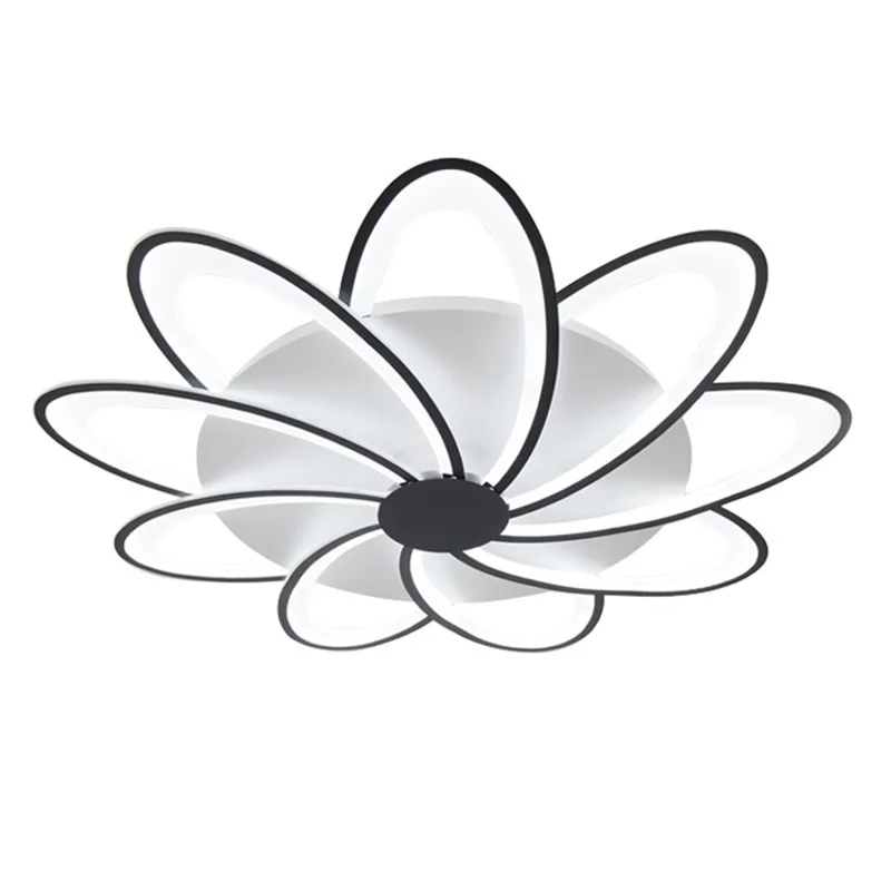 9 Heads Floral Shape LED Ceiling Light APP / Remote Control Modern Ceiling Lamp for Dining Room