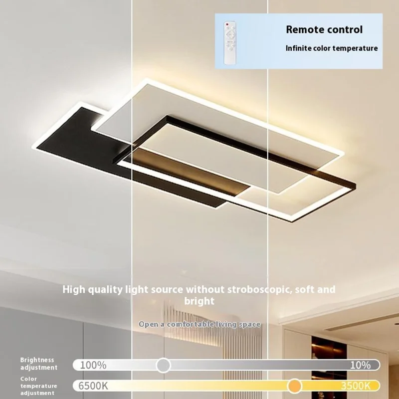 42 x 42cm 45W Eye Protection Square Ceiling Light Stepless Dimming Lamp with Remote Control