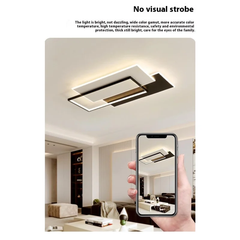 42 x 42cm 45W Eye Protection Square Ceiling Light Stepless Dimming Lamp with Remote Control