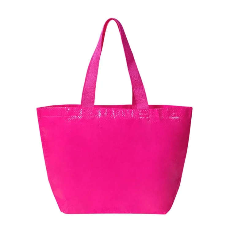 Sac cabas 80 x 45 x 19 cm en PP tressé, multifonction, couleur rose vif à la mode - Rose